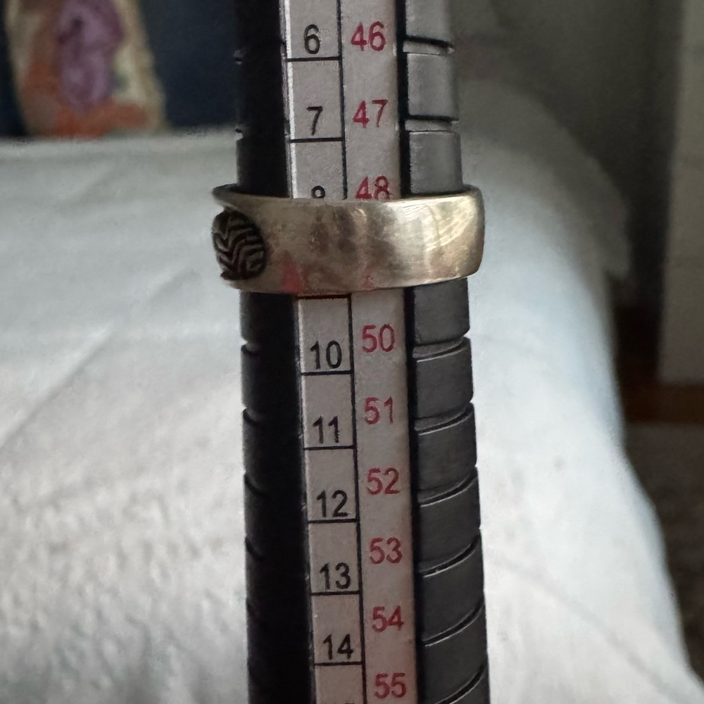Sterling Silver Sun & Mountain Accent Ring with 18 k Gold Detail - Picture 11 of 12